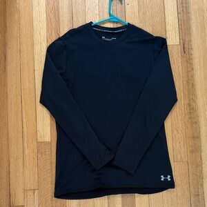 Under Armour Men's Black Fleece Lined Coldgear Long Sleeve Large